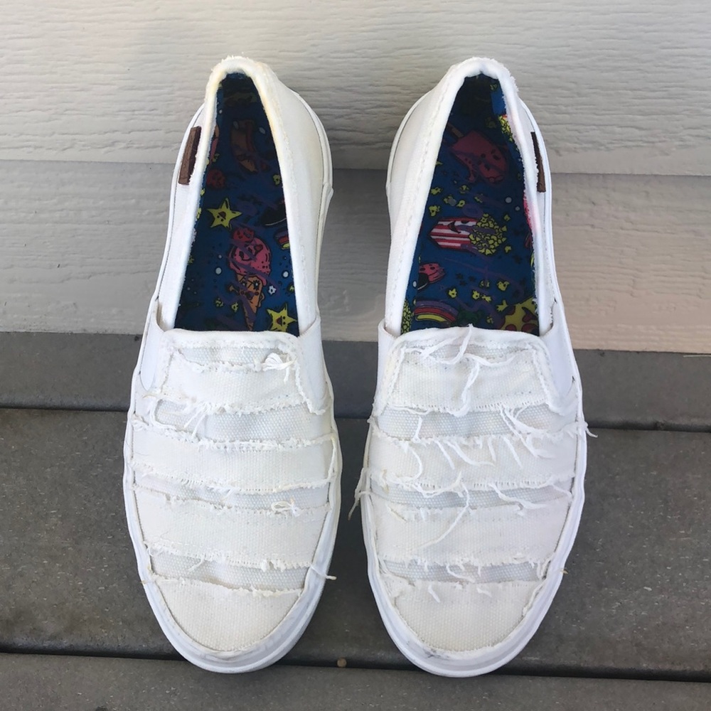EUC! Blowfish Malibu Hype White Wash Shoes